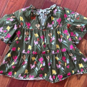 CROSBY by Mollie Burch Multicolor Floral Blouse